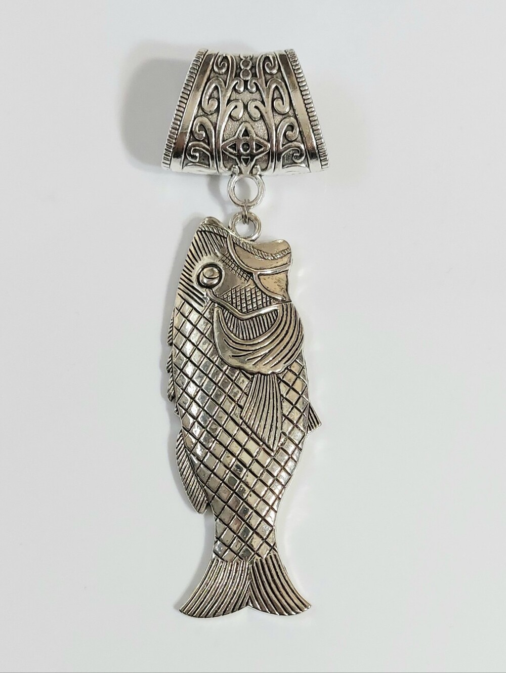 Bass Bandana Scarf Slide Pendant Charm - Womens Jewelry